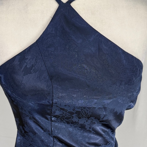 Lulus Navy Blue Maxi Cocktail Dress Size Small - Picture 2 of 10